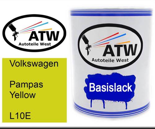 Volkswagen, Pampas Yellow, L10E: 1L Lackdose, von ATW Autoteile West.